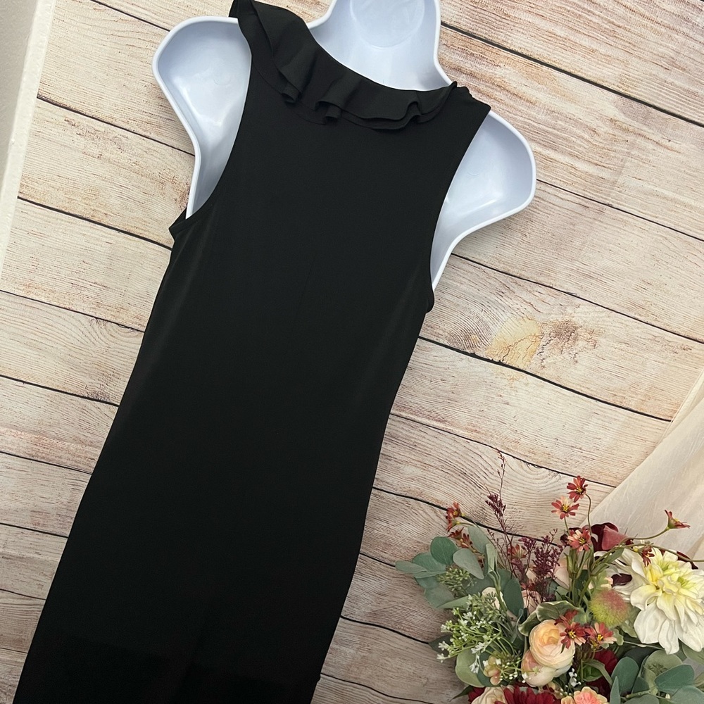 White House Black Market Shift Ruffle Dress Size 2 - Picture 9 of 10